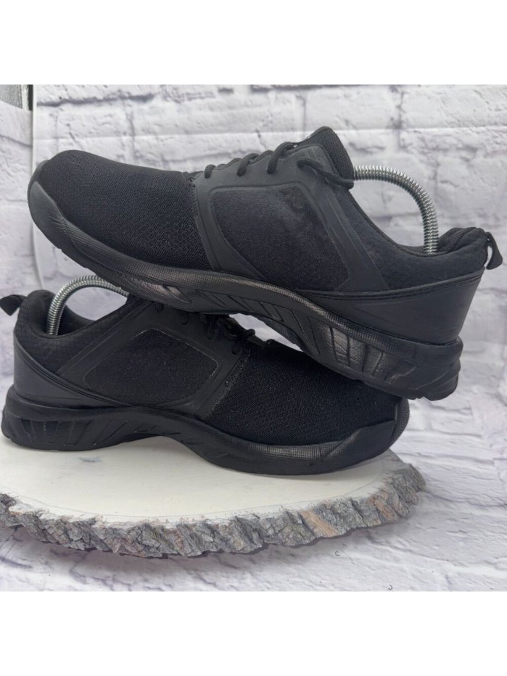 Hytest Men’s Safety Steel Toe Work Shoes Size 10 Wide BLACK Non-Slip - Picture 9 of 12